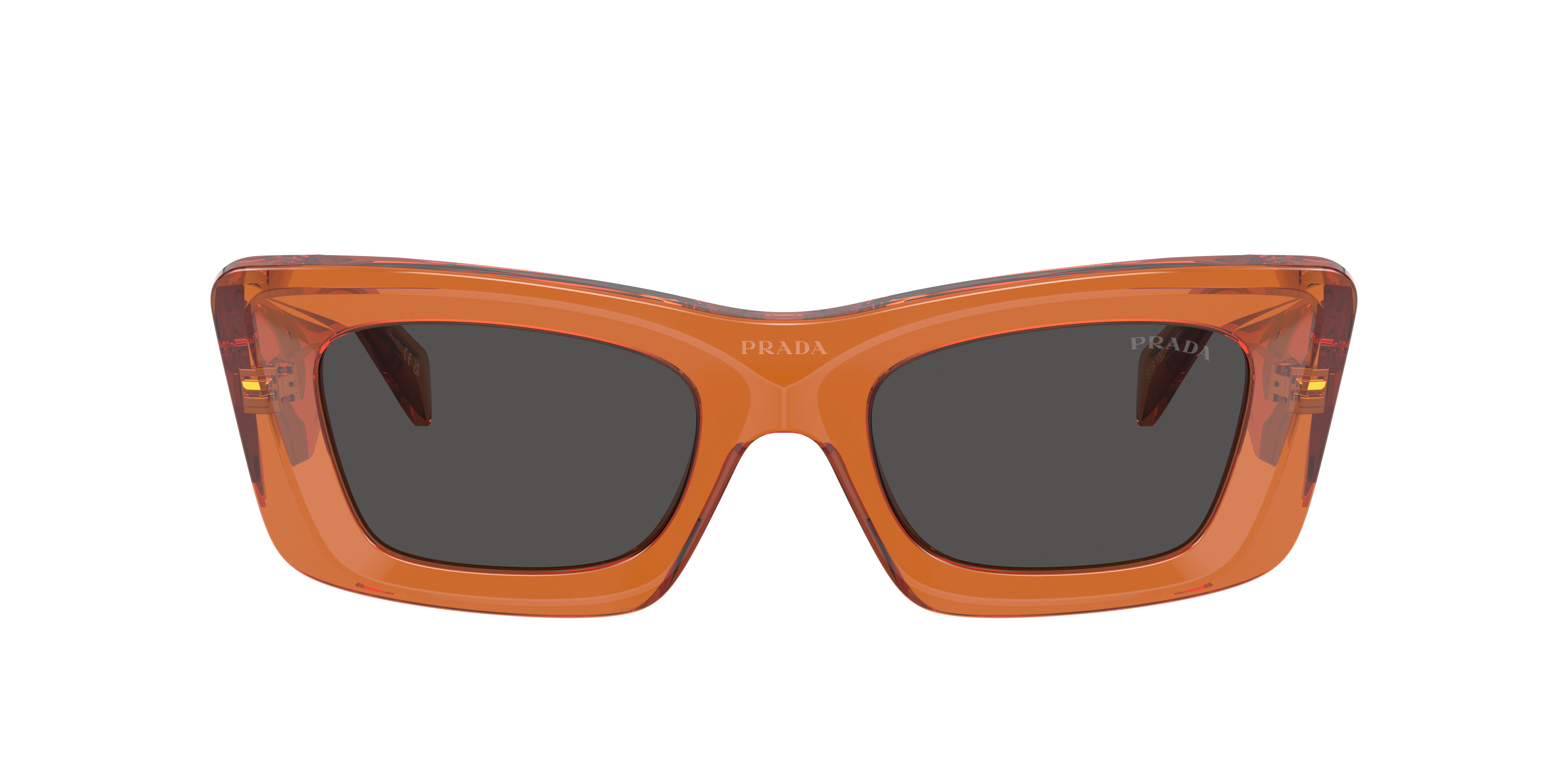 Prada PR 13ZS M (50 - 21) with Grey lenses and Orange frame