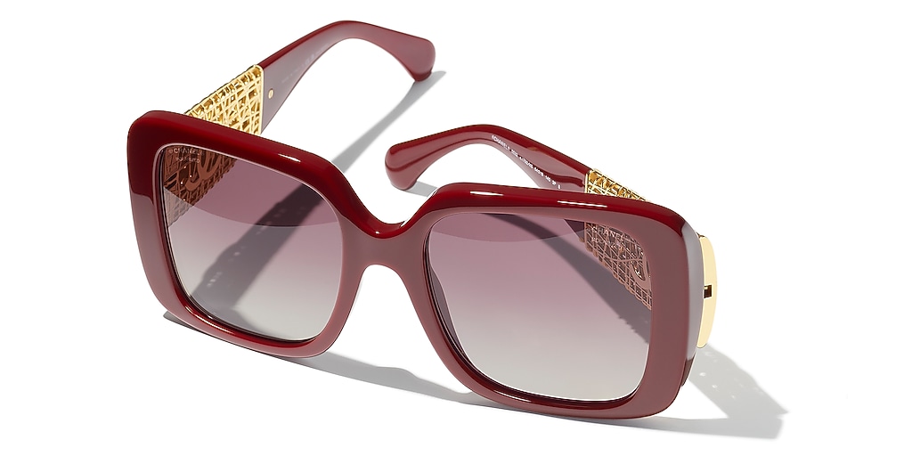 Chanel Square Sunglasses CH5532 L (54 - 19) with Pink lenses and