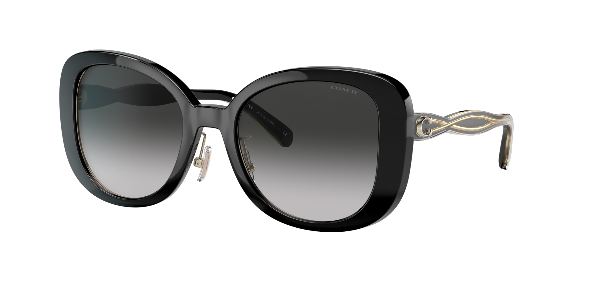 Coach Femme Sunglass C7995 - Couleur du Monture Noir Couleur de Lentille Dgrad Gris 82 €