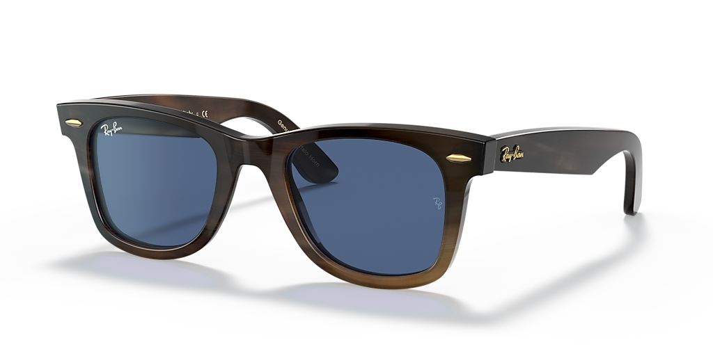 Ray-Ban RB2140CO Original Wayfarer Horn L (50 - 22) with Blue