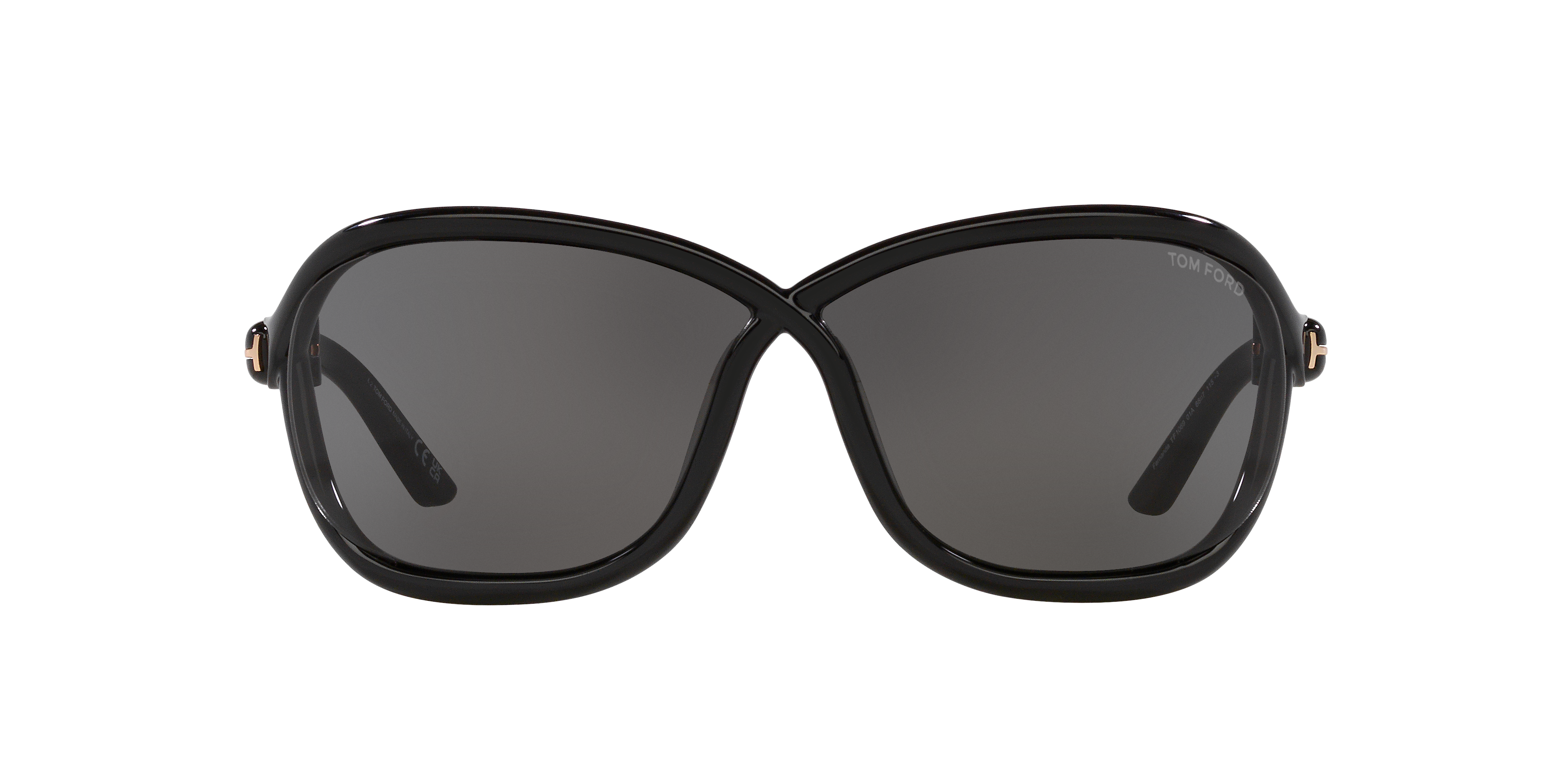 Tom Ford Fernanda XXL (68 - 07) with Grey lenses and Black frame