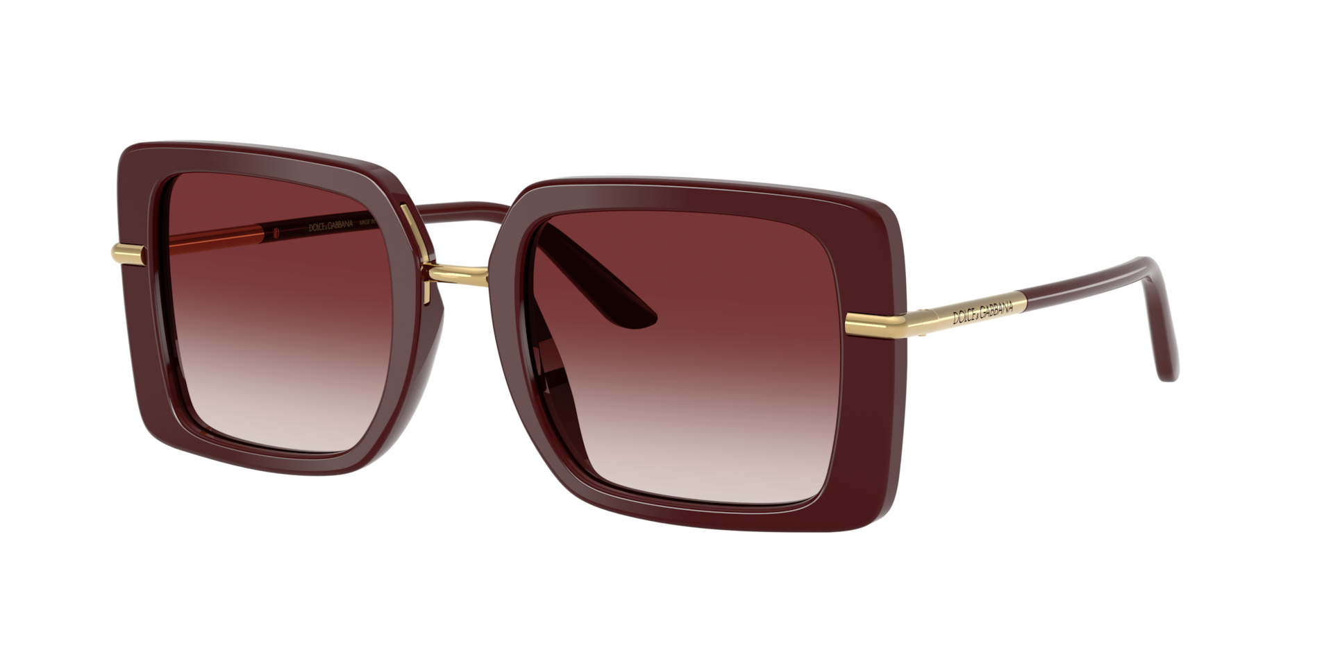 Dolce&Gabbana Woman Sunglass DG4491 -  Frame color: Bordeaux, Lens color: Clear Gradient Dark Brandy