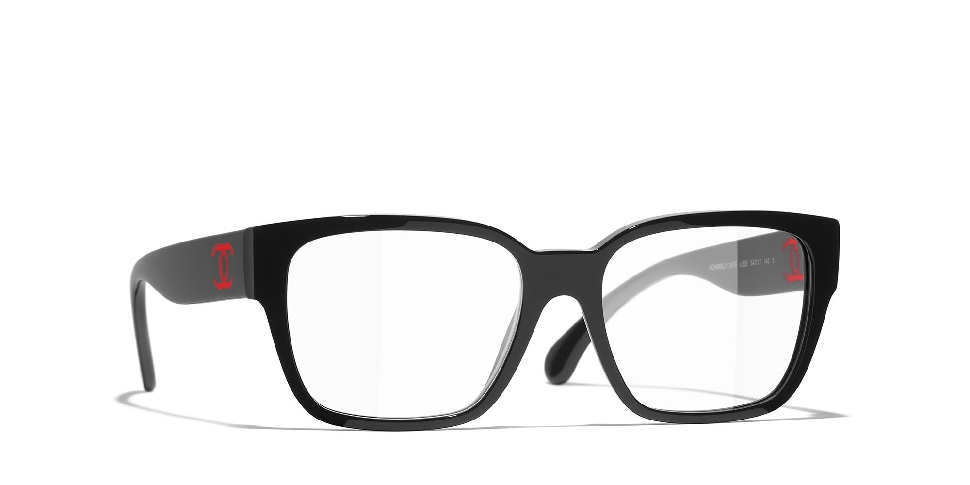 Chanel Woman Sunglass Square Eyeglasses CH3475 -  Frame color: Black, Lens color: Demo Lens