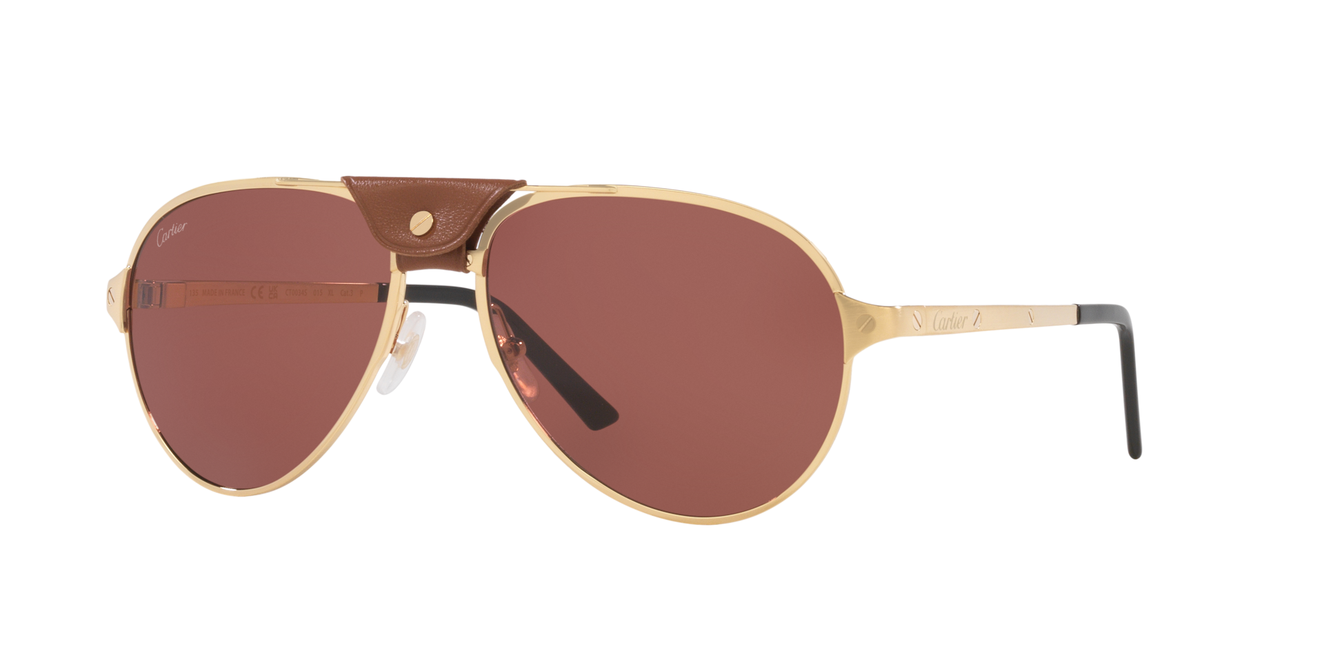 Cartier Homme Sunglass CT0034S - Couleur du Monture Or Couleur de Lentille Rouge 1200 €