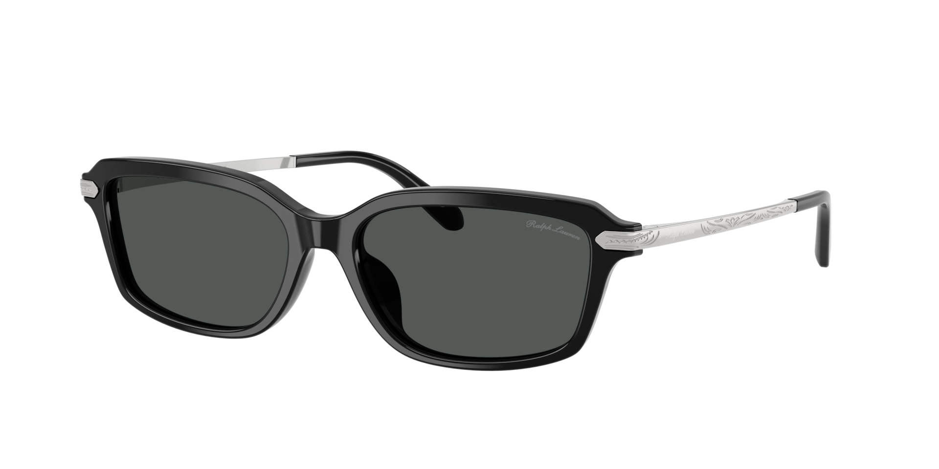 Ralph Lauren Femme Sunglass RL8245U - Couleur du Monture: Noir brillant, Couleur de Lentille: Gris foncé