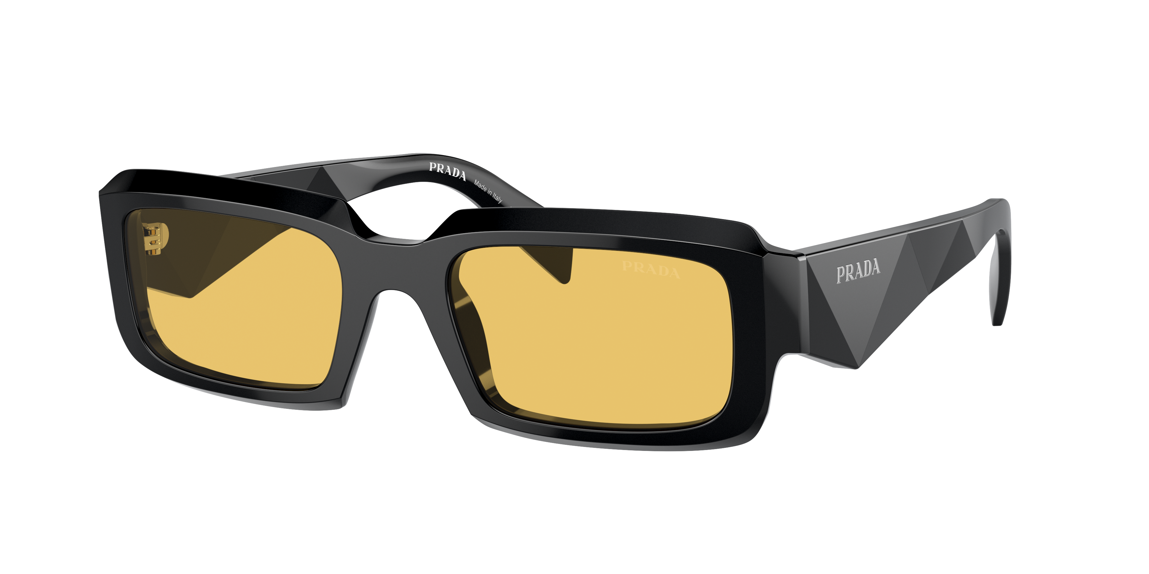Prada PR 27ZSF L (55 - 19) with Yellow lenses and Black frame