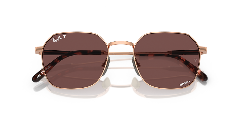 Ray-Ban Jim Titanium M (53 - 20) with Violet lenses and Beige