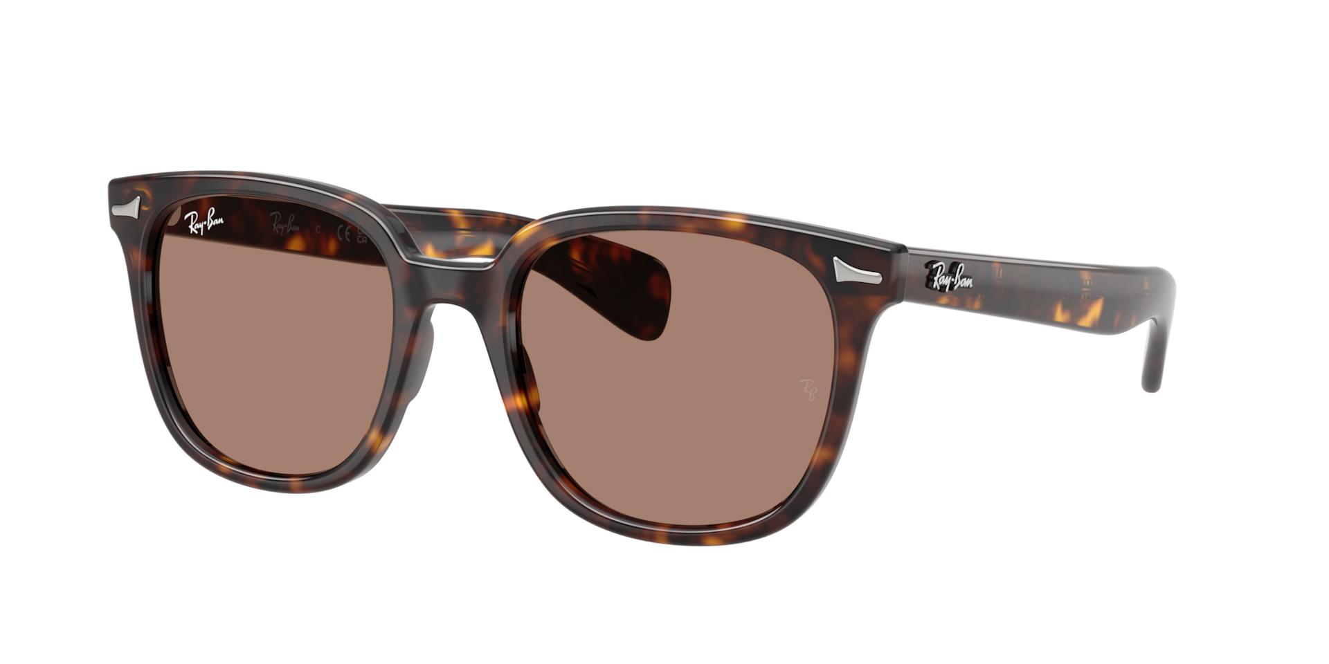 Ray-Ban Unisex Sunglass Brunel II - Rahmenfarbe: Havana, Linsenfarbe: Hellviolett