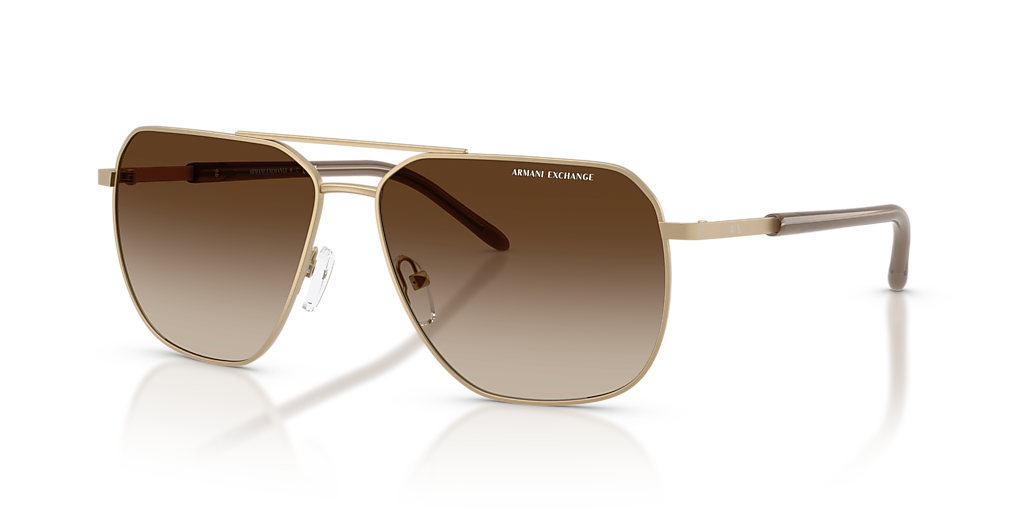哲 Armani Exchange AX2057S L (59 - 14) with Brown lenses and Black
