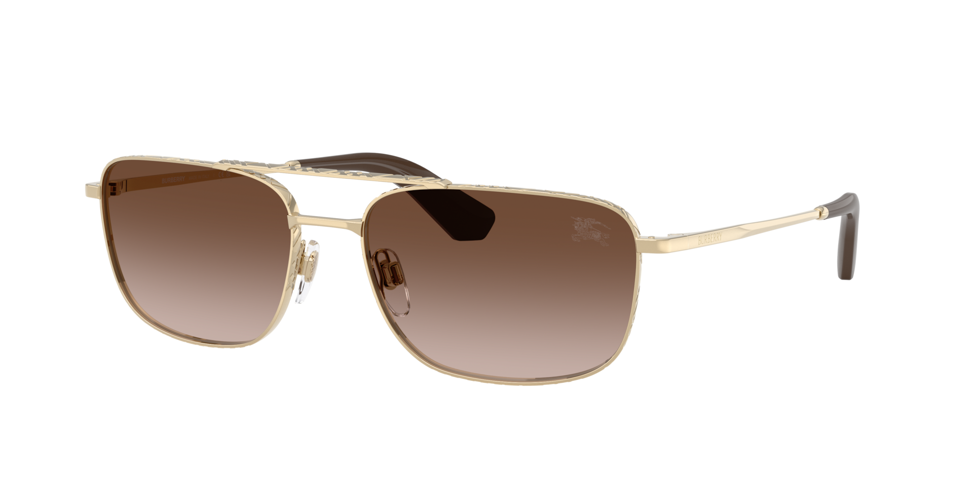 Burberry Gold/Brown Be3170 110913 Man Sunglasses Metal Pilot Normal Nuanced - Image 3