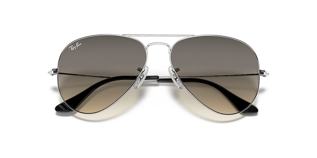 Ray-Ban Aviator Gradient XL (58 - 14) with Grey lenses and Silver