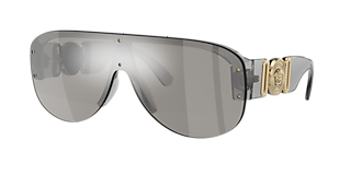 Versace VE4369 XL (58 - 17) com Lentes Cinza e Armação Preto