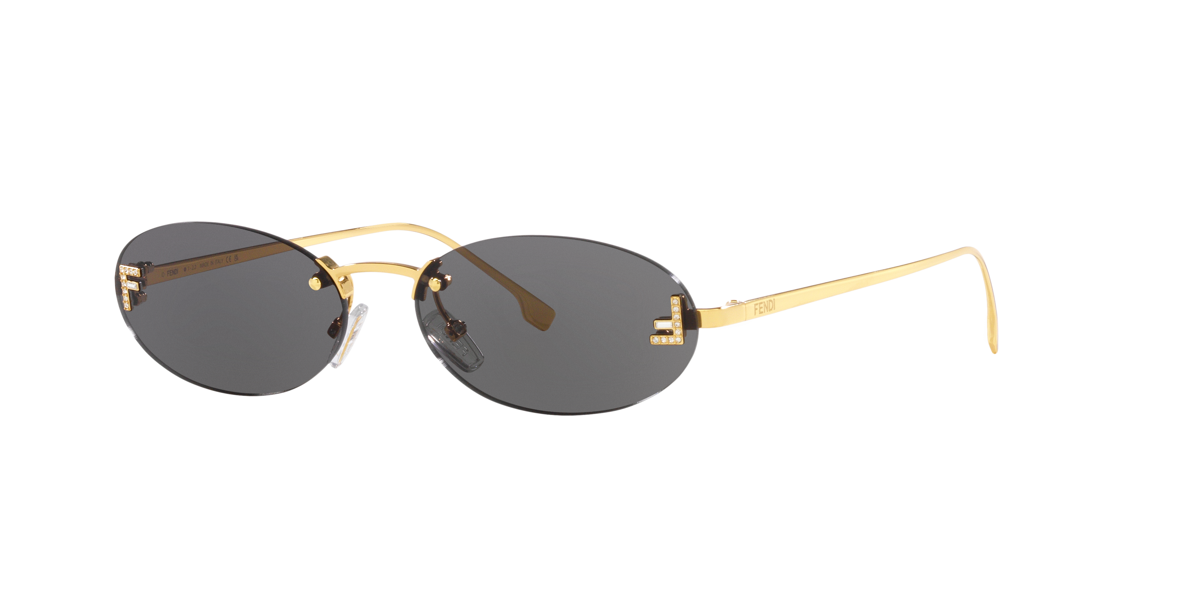Fendi Woman Sunglass FE4075US -  Frame color: Gold Shiny, Lens color: Grey