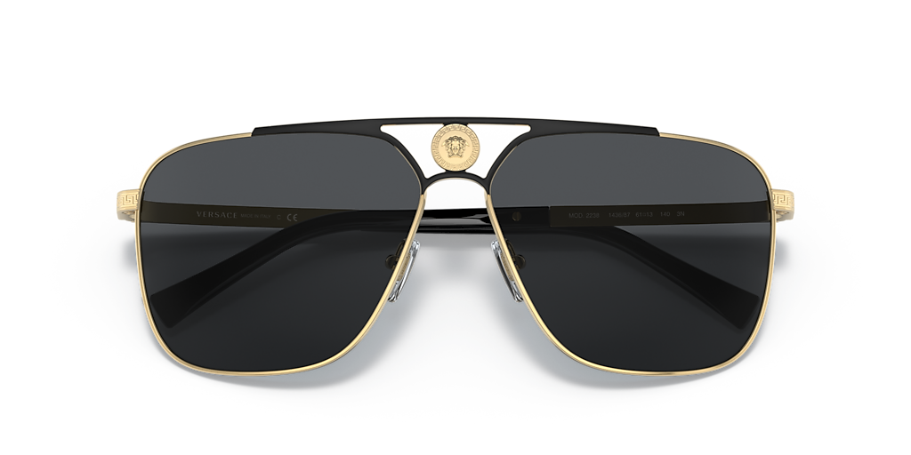 Versace VE2238 XL (61 - 13) with Grey lenses and Gold frame
