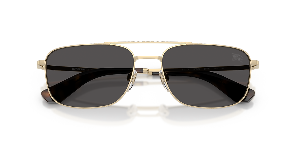 Burberry BE3170 XL (59 - 17) with Grey lenses and Gold frame