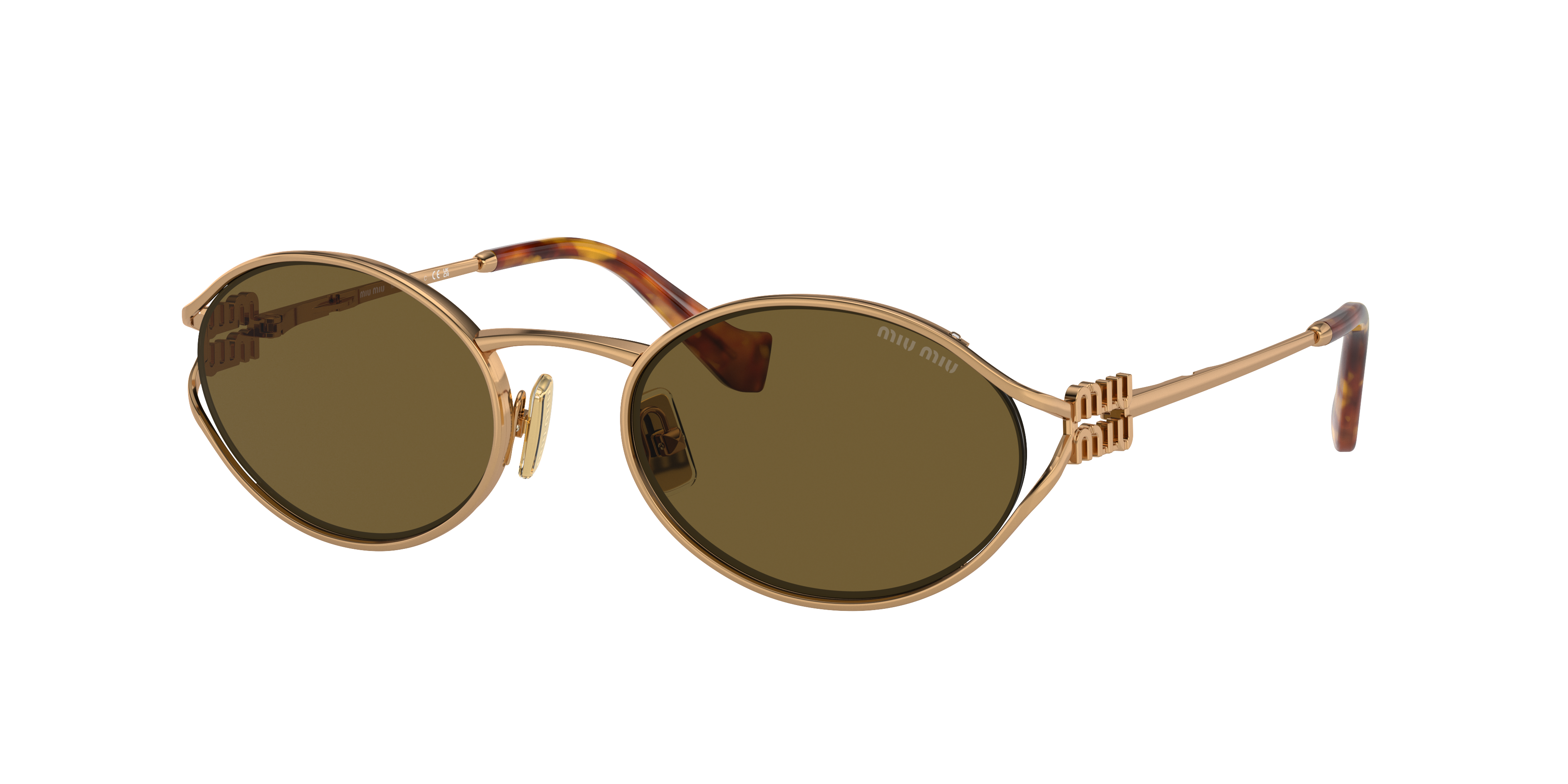 Miu Miu MU 52YS L (54 - 21) with Brown lenses and Gold frame