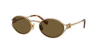 Miu Miu MU A52S M (52 - 19) with Grey lenses and Gold frame