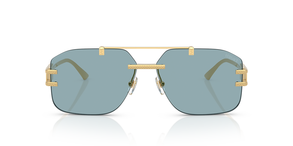 Versace VE2275 L (60 - 13) with Blue lenses and Gold frame