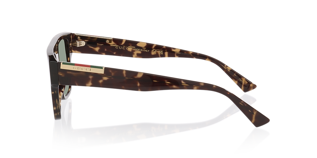 Gucci GG1960S L (53 - 17) with Green lenses and Tortoise frame