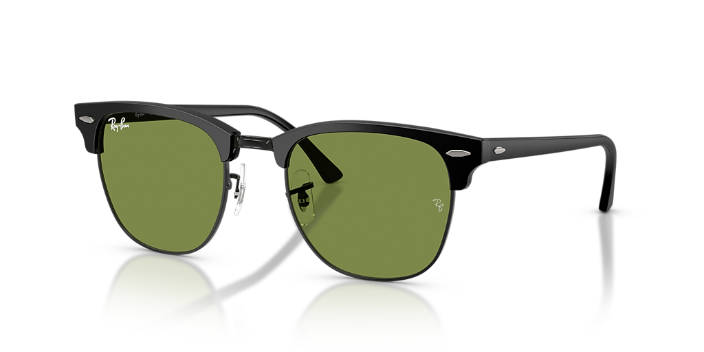 Ray-Ban RB3016 CLUBMASTER 1145/19 51□21 Ray-Ban Clubmaster Classic L (51 - 21) with Green lenses and Black
