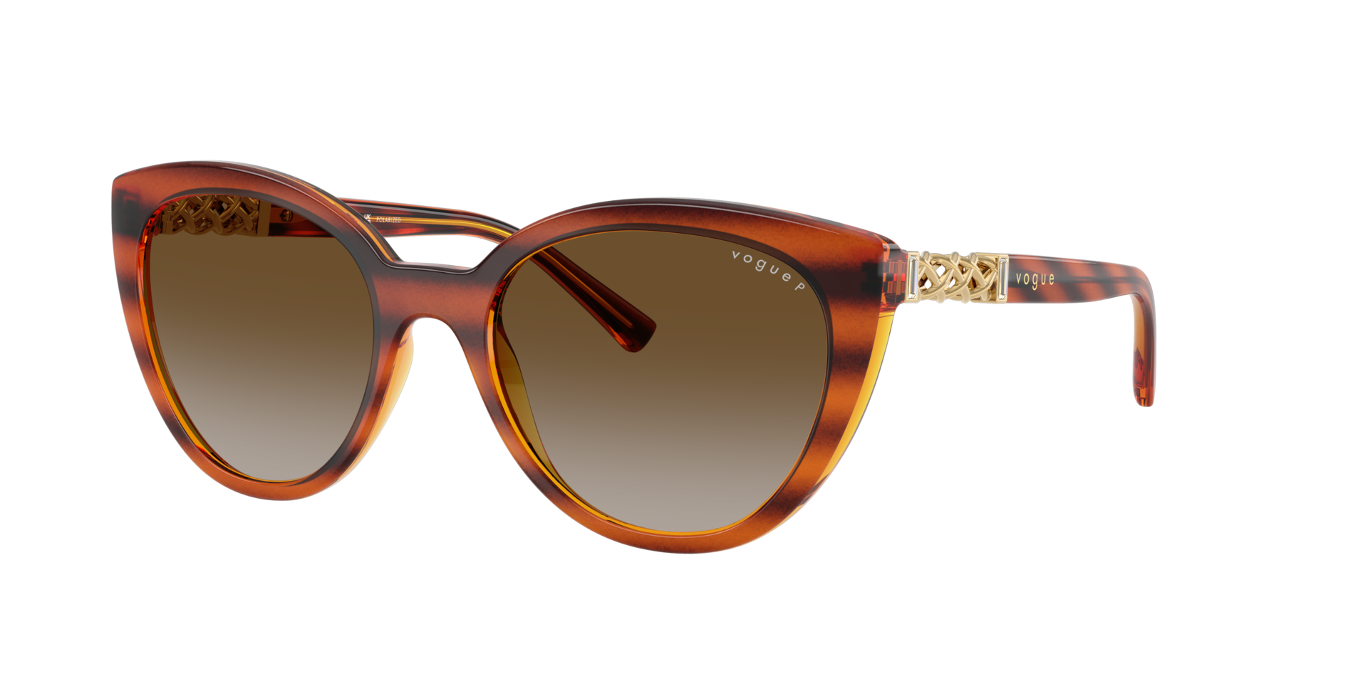 Vogue Eyewear Women's Grey Woman Vo5634sb 1508T5 Sunglasses Nylon Brown Cat Eye Polarized Shaded - Image 2