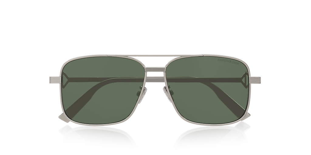 DIOR CD Diamond S9U M (58 - 13) with Green lenses and Silver frame