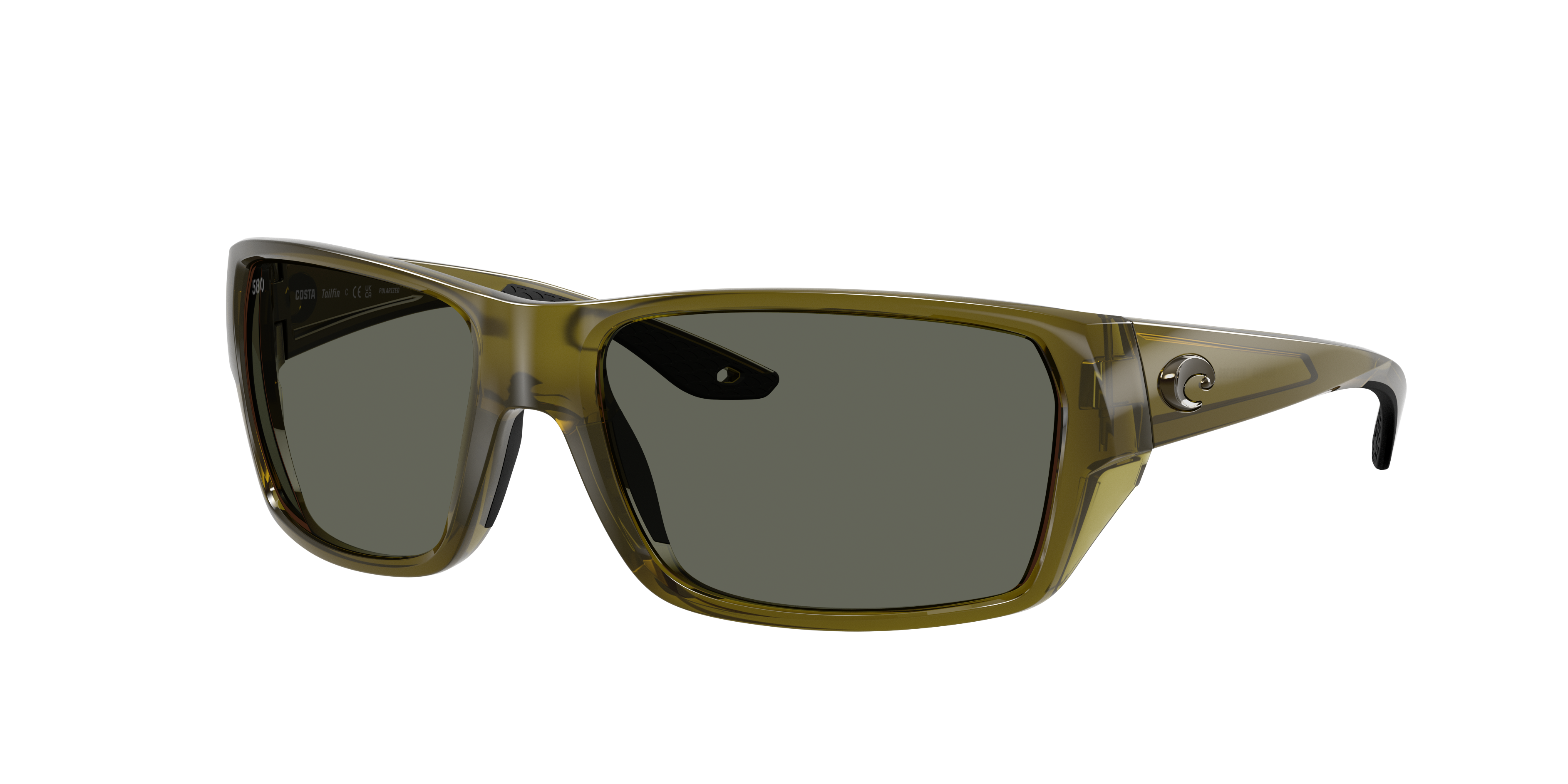 Costa Man Sunglass Tailfin -  Frame color: Seagrass, Lens color: Gray