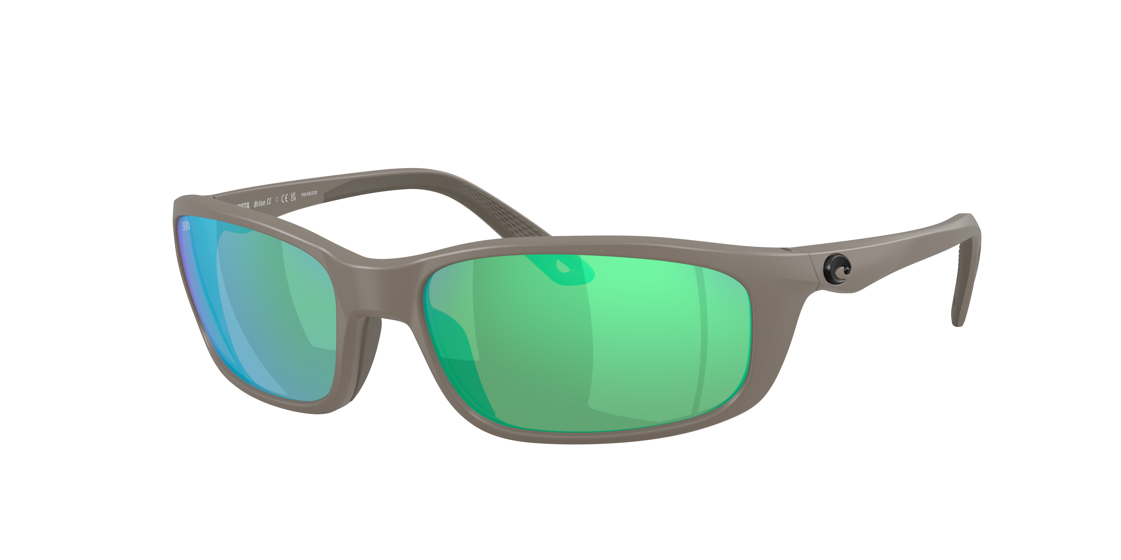 Costa Man Sunglass Brine II -  Frame color: Olive Shale, Lens color: Green Mirror