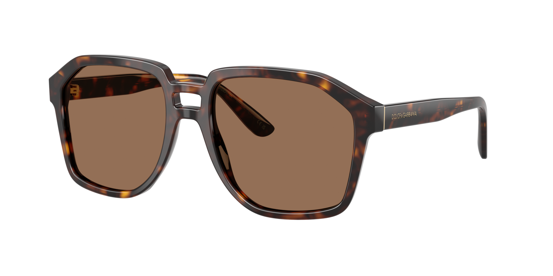 Dolce&Gabbana Mann Sunglass DG4568 - Rahmenfarbe: Havana, Linsenfarbe: Dunkelbraun