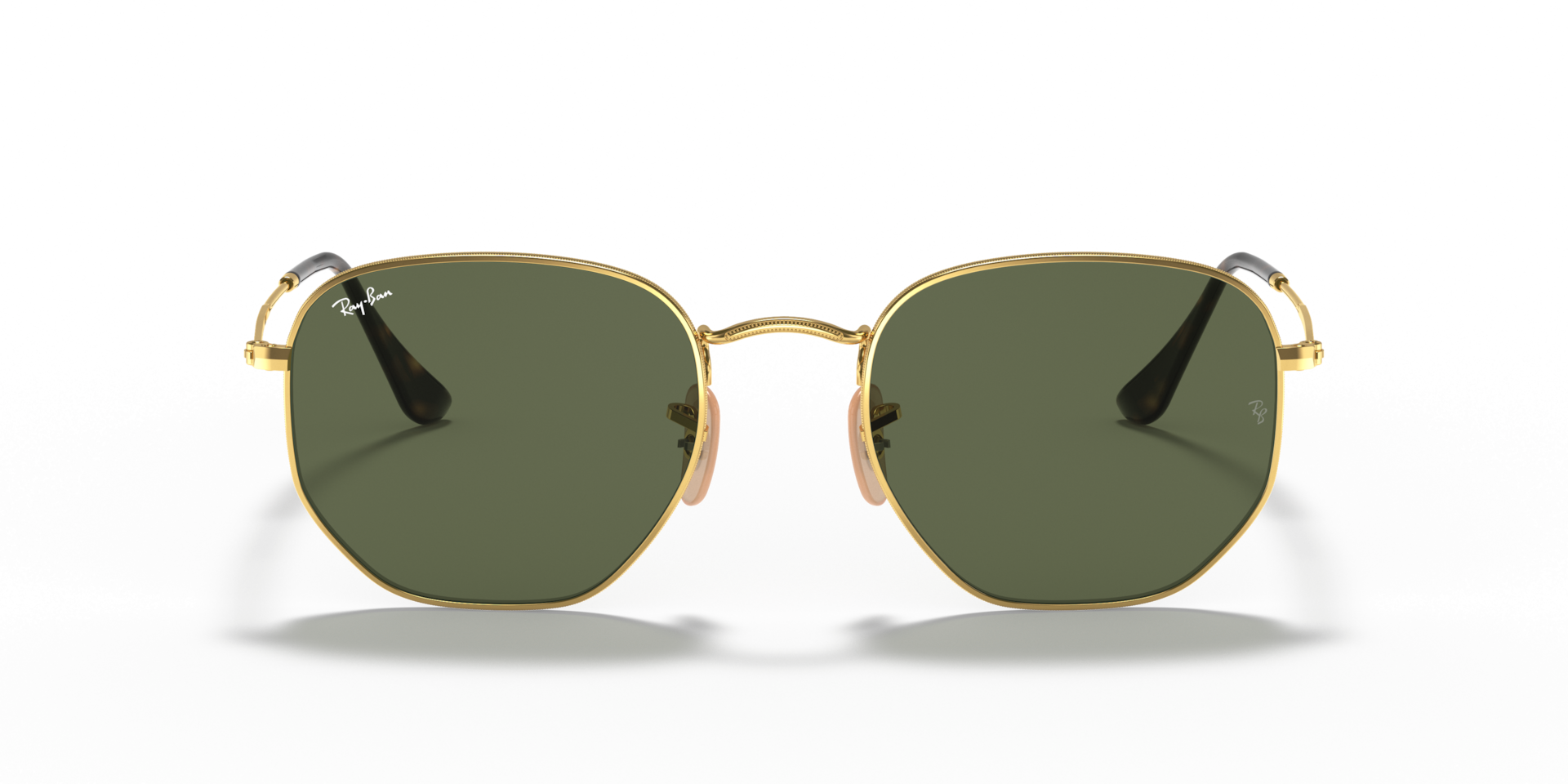 小物 RayBan Hexagonal Sunglasses Ray-Ban Hexagonal Flat Lenses M (51 - 21) with Green lenses and