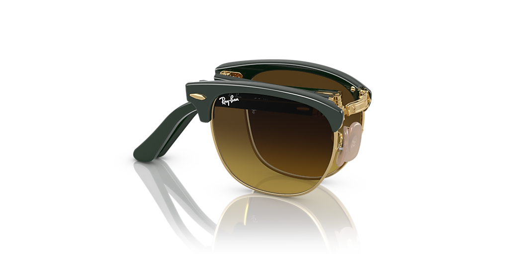 Ray-Ban Clubmaster Folding L (51 - 21) with Brown lenses and Green
