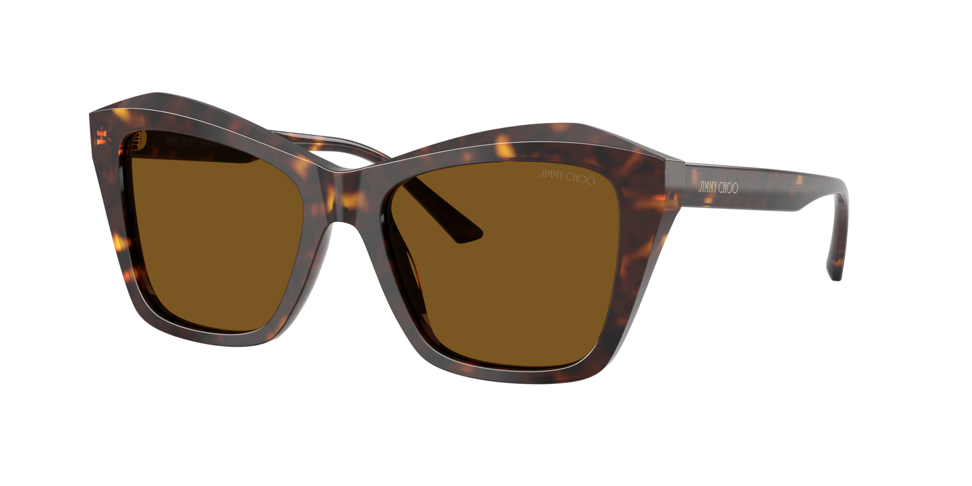 Jimmy Choo Frau Sunglass JC5076 - Rahmenfarbe: Havana, Linsenfarbe: Dunkelbraun polarisiert