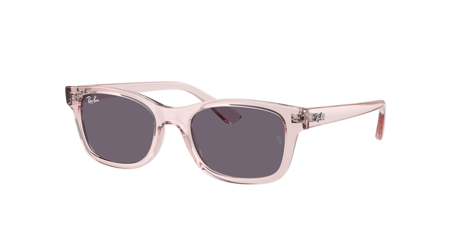 RAY-BAN Unisex Sunglasses RB9086S KIDS - Frame color: Transparent Pink, Lens color: Violet