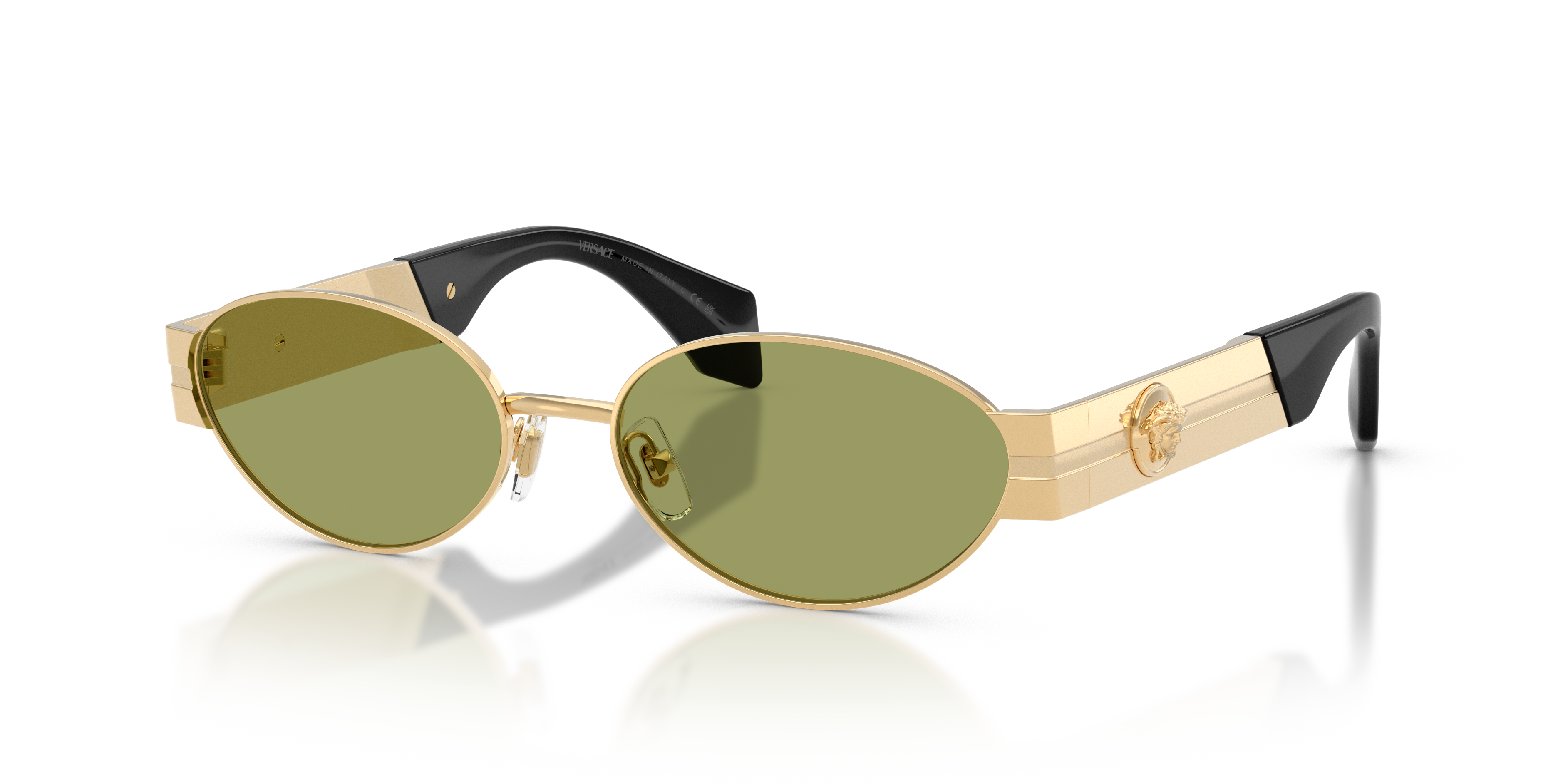 Versace VE2301 M (55 - 17) with Green lenses and Gold frame