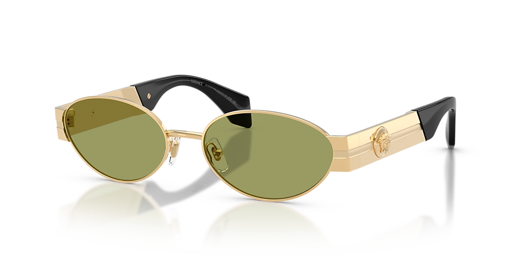 Versace VE2301 M (55 - 17) with Green lenses and Gold frame  display picture 1