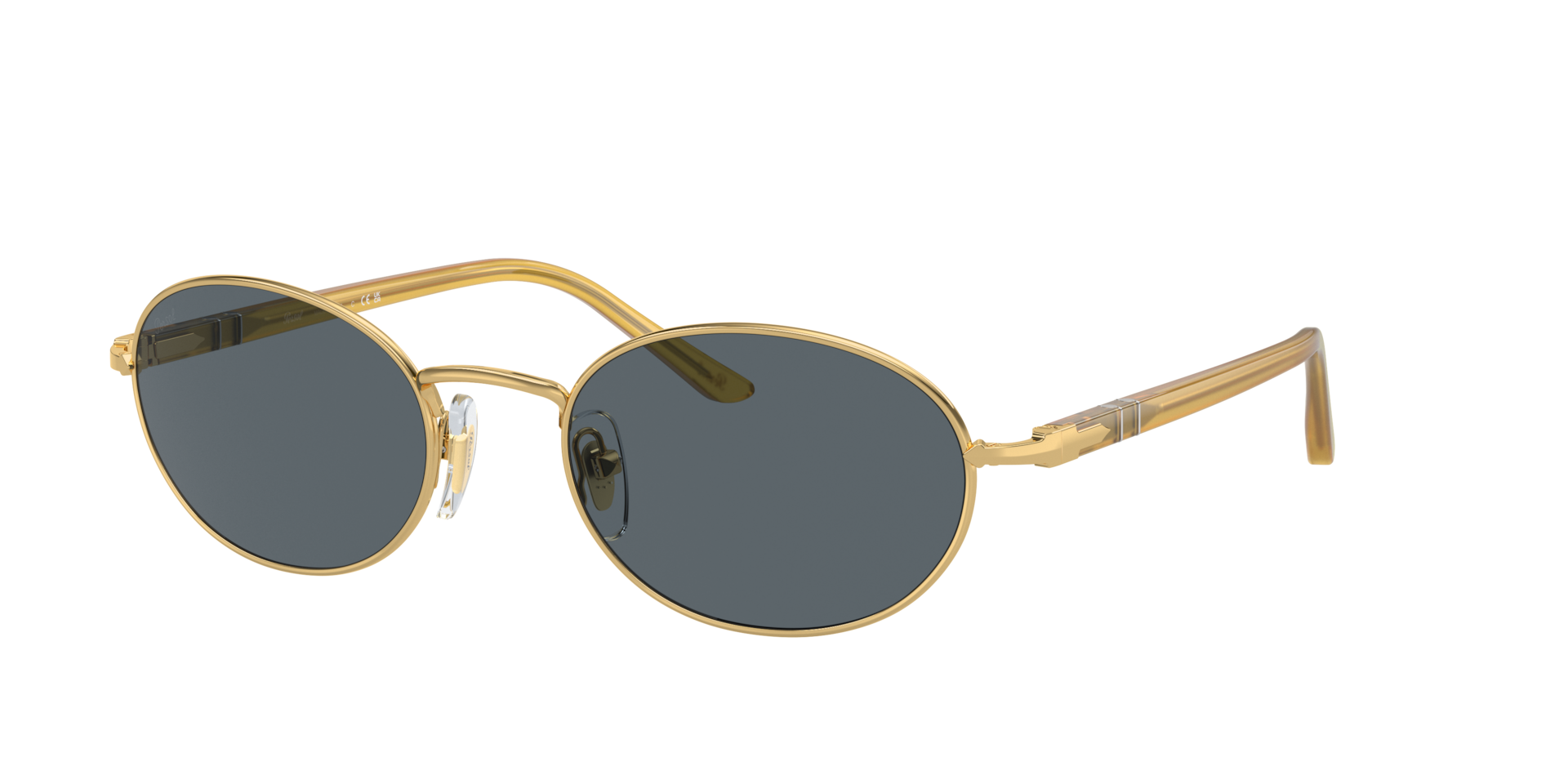 Persol Unisex Sunglass PO1018S Ida -  Frame color: Gold, Lens color: Blue