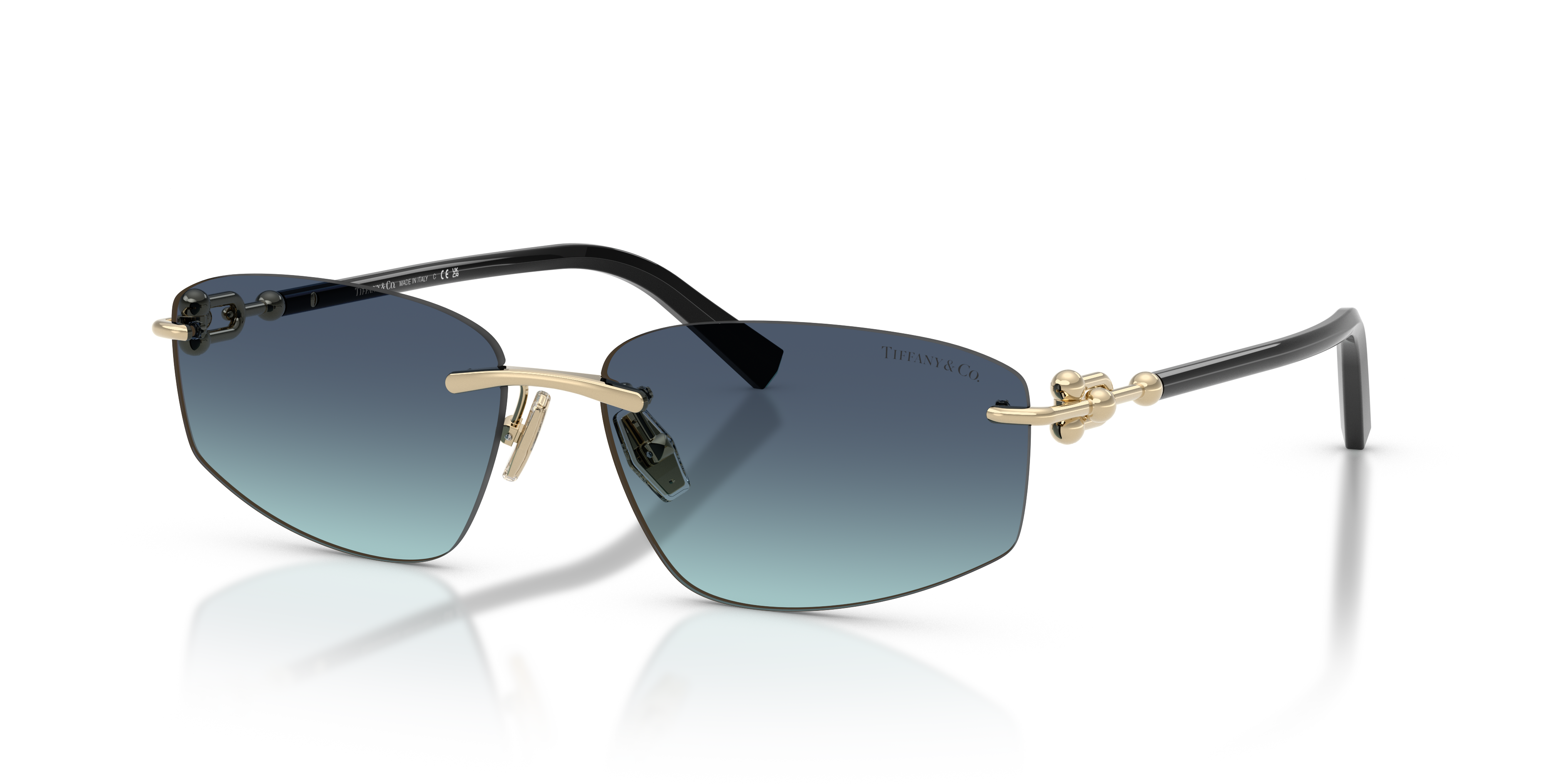 う*。様 Tiffany & Co. サングラス Tiffany & Co. TF3114 L (59 - 15) with Blue lenses and Gold frame