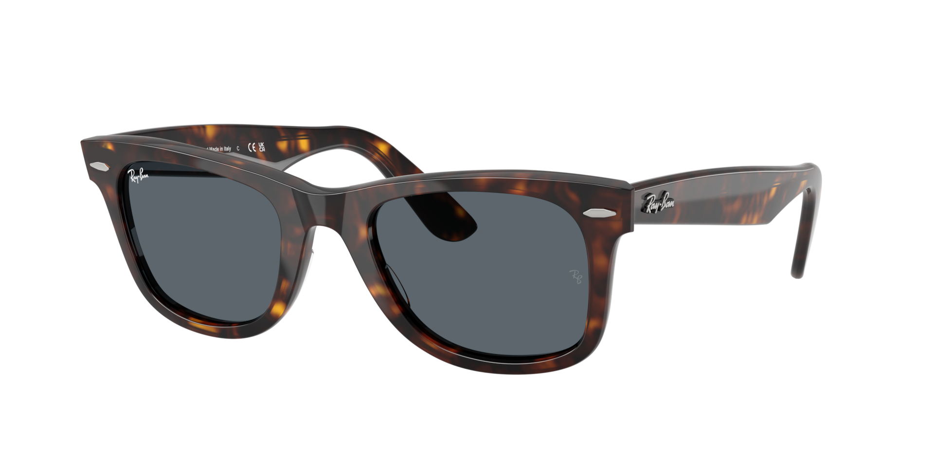 Ray-Ban Unisex Sunglass Original Wayfarer Classic -  Framekleur: Havana, Lenskleur: Blauw
