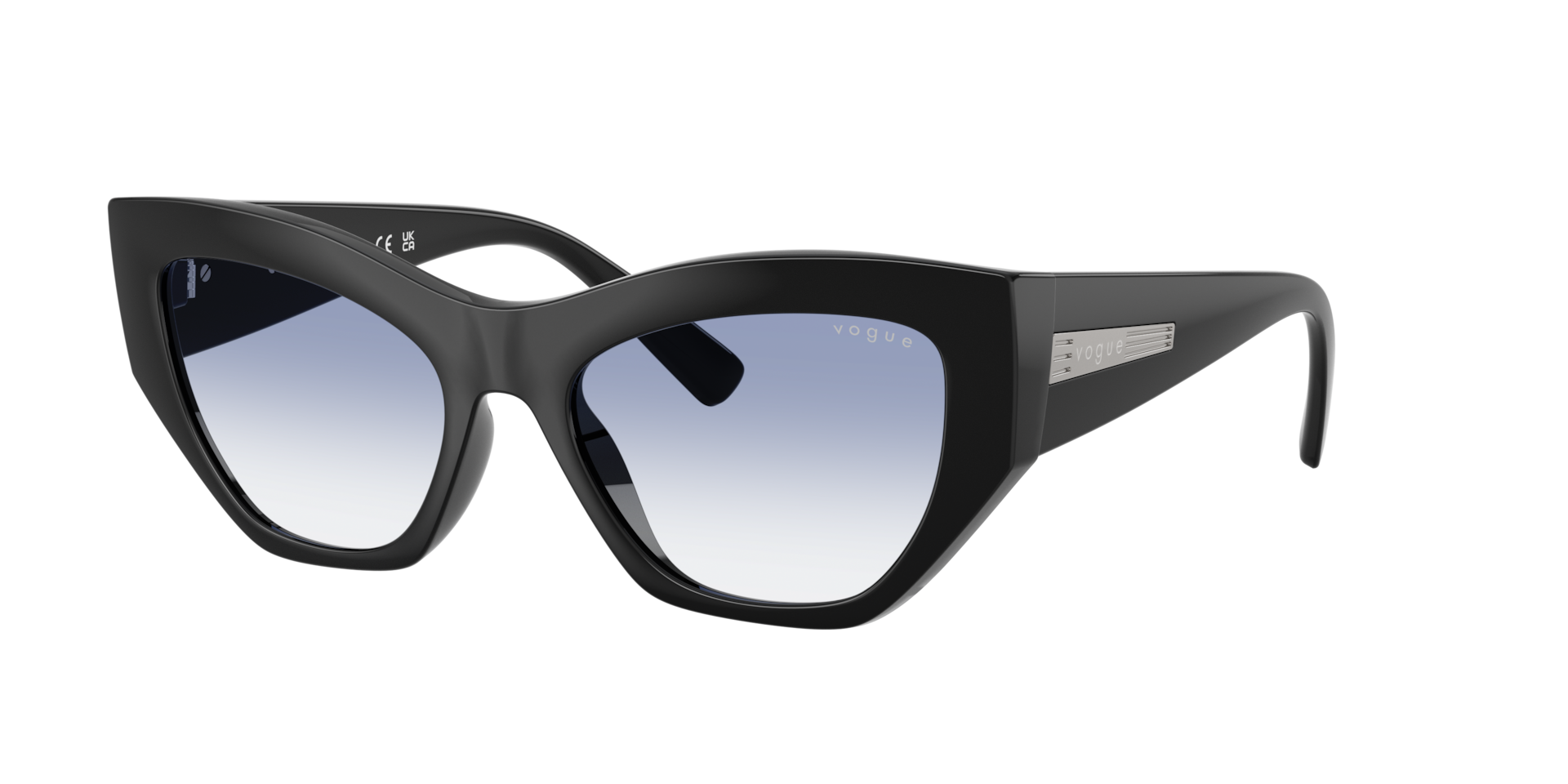 Vogue Eyewear Woman Sunglass VO5607S -  Frame color: Black, Lens color: Clear Gradient Light Blue