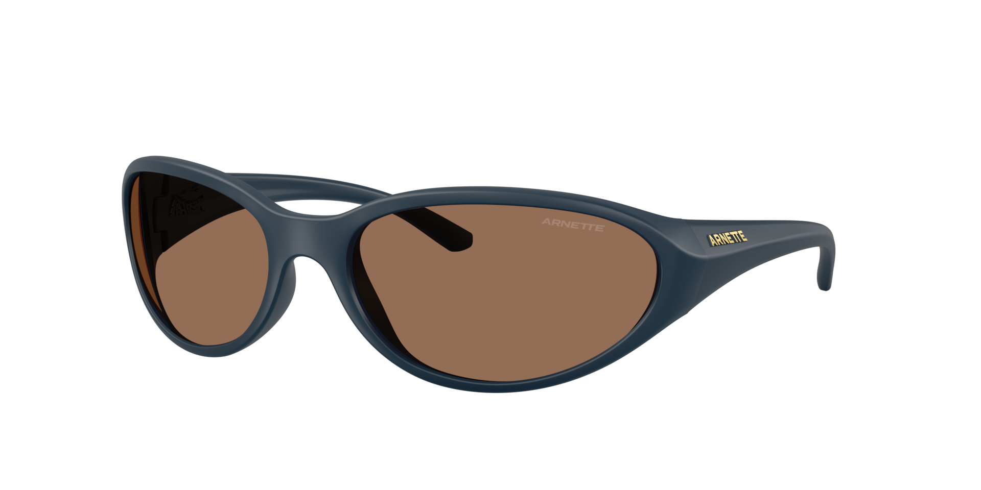 Arnette Mann Sunglass Raven - Rahmenfarbe: Matt Blau, Linsenfarbe: Dunkelbraun