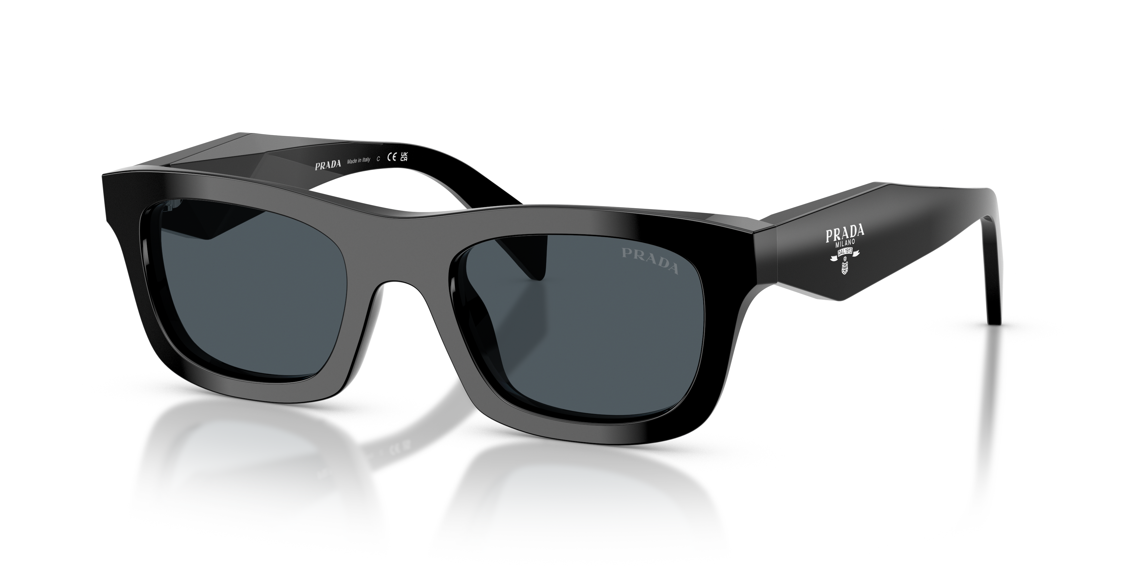 Prada PR C06SF S (53 - 18) with Grey lenses and Black frame