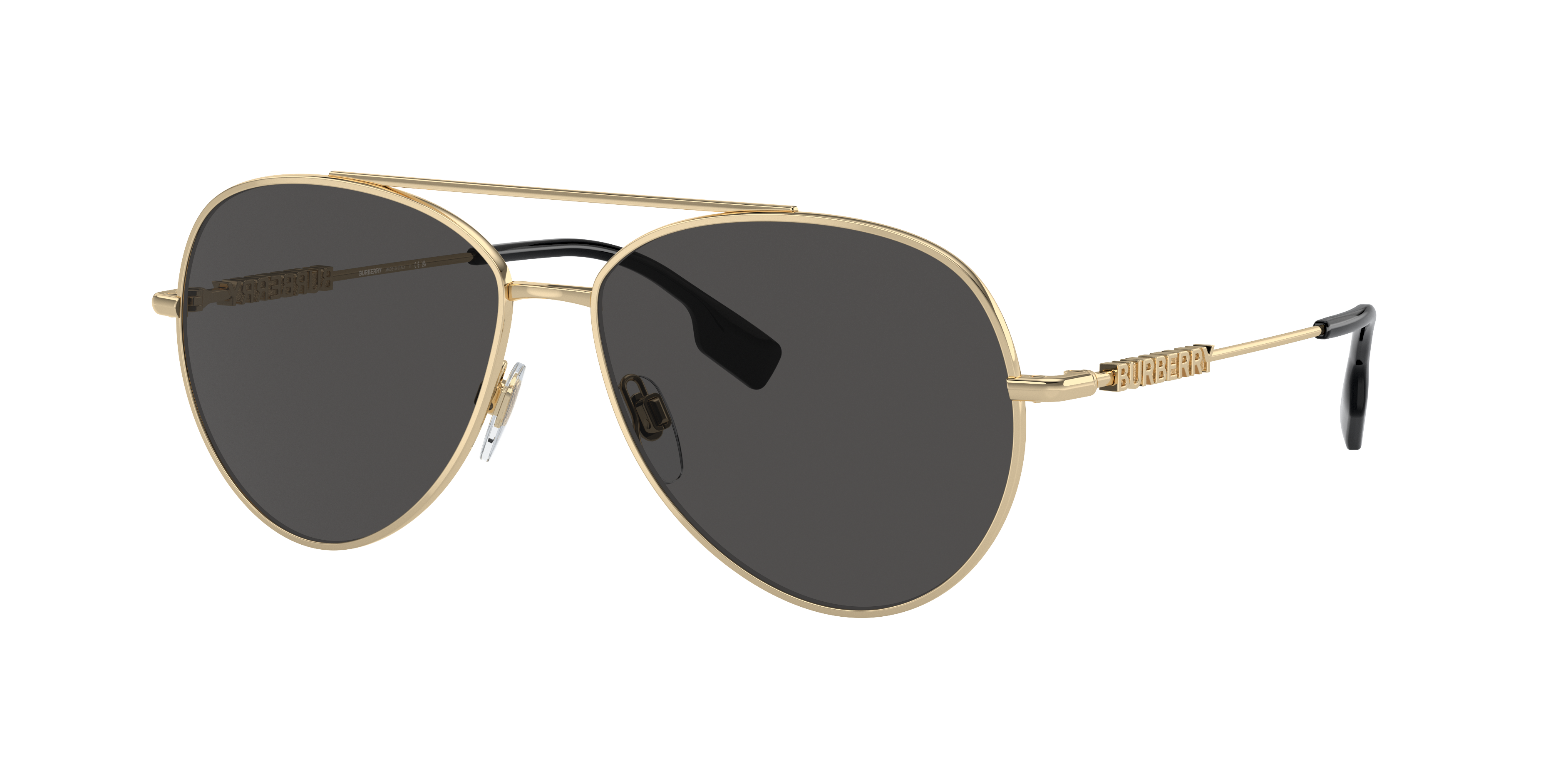 Burberry Woman Sunglass BE3147 -  Frame color: Light Gold, Lens color: Dark Grey