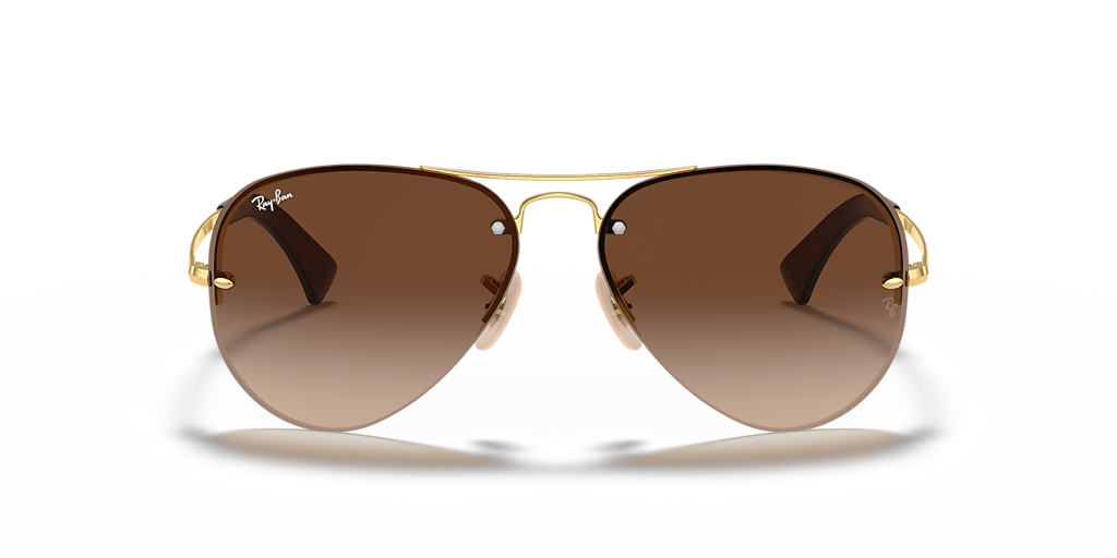 Ray-Ban サングラス London Ray-Ban RB3449 L (59 - 14) with Brown lenses and Gold frame