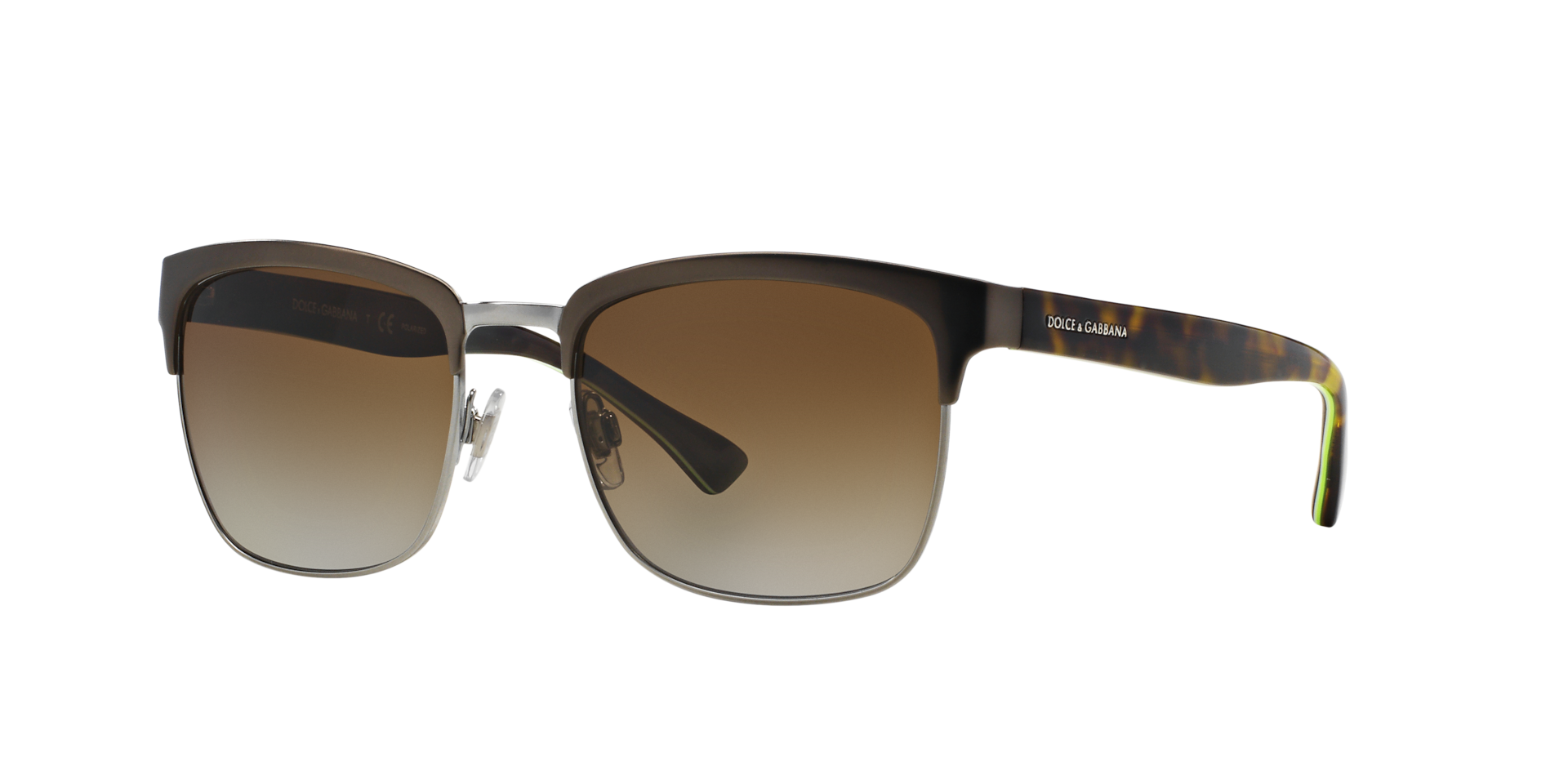 DolceGabbana Homme Sunglass DG2148 - Couleur du Monture Gunmetal matBrillant Couleur de Lentille Dgrad Marron Polar 80 €