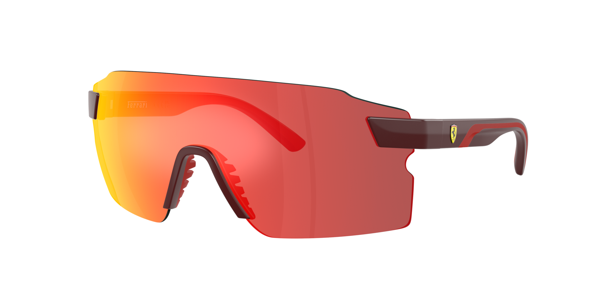Scuderia Ferrari Homme Sunglass FZ6024U - Couleur du Monture Rouge bordeaux Couleur de Lentille Gris fonc RougeJaune effet miroir 125 €
