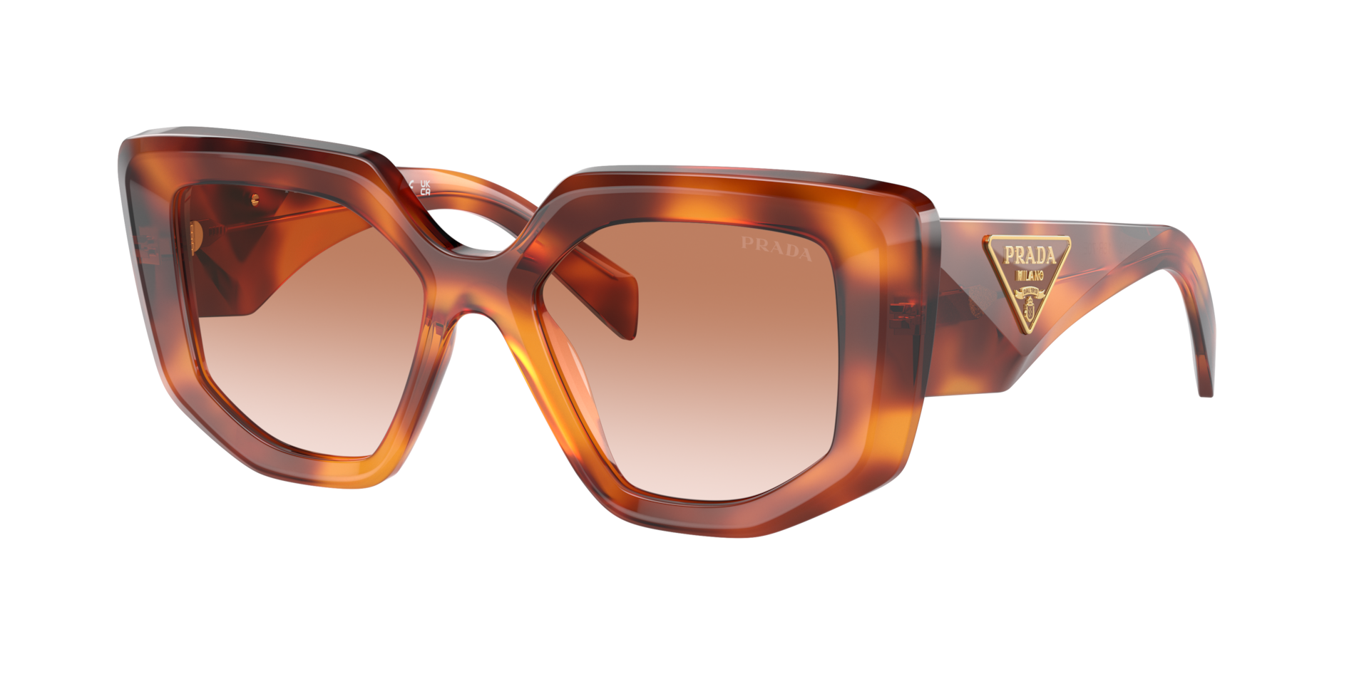 Prada Woman Sunglass PR 14ZS -  Frame color: Cognac Tortoise, Lens color: Brown Gradient