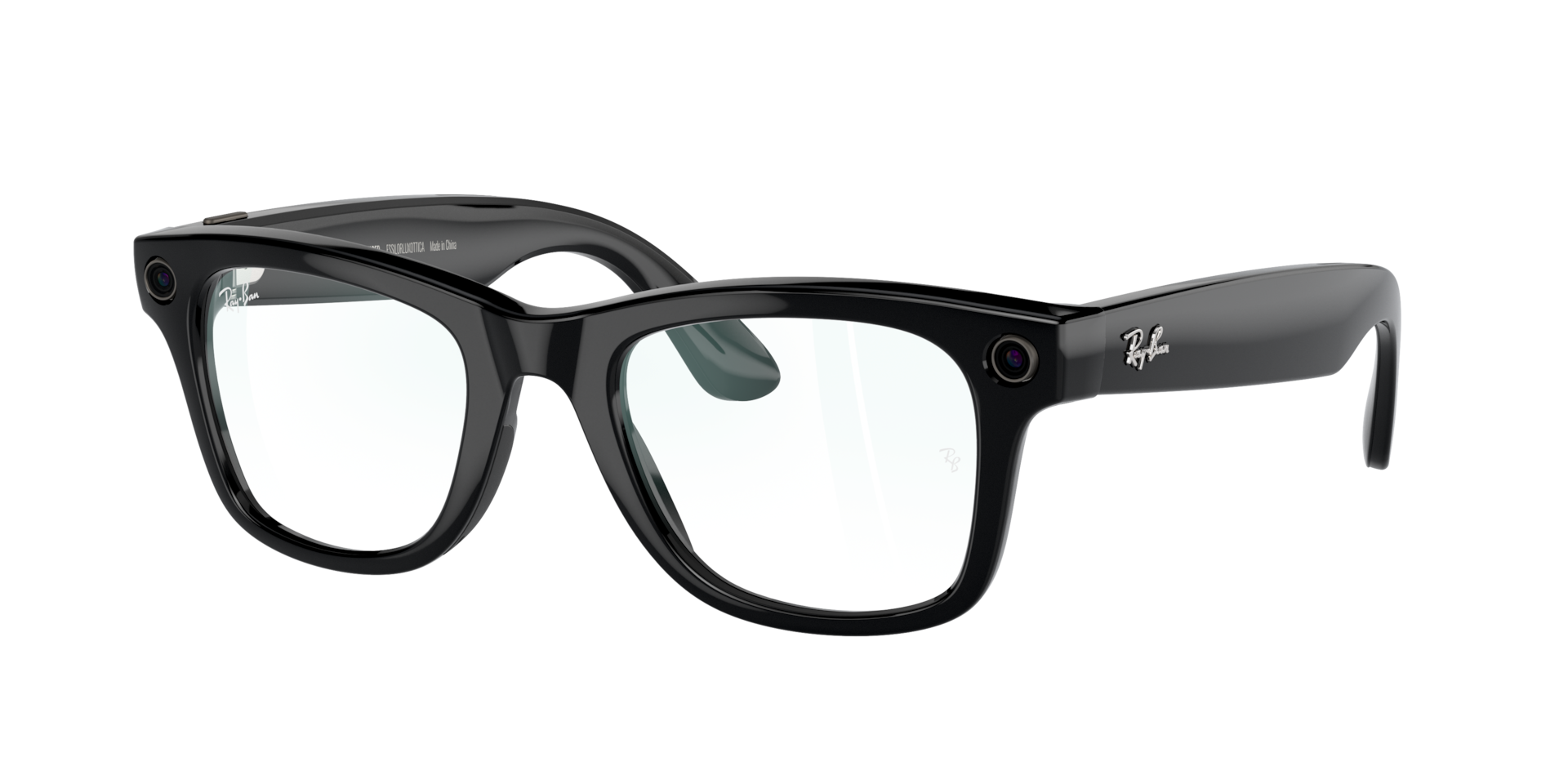 RayBan Unisex RayBan Meta Wayfarer Frame color Black Lens color Clear RayBan Unisex RayBan Meta Wayfarer Frame color Black Lens color Clear
