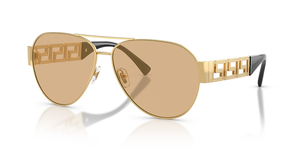 g-rap ウェッサイ Versace VE2289 XL (61 - 13) com Lentes Amarelo e Armação Ouro