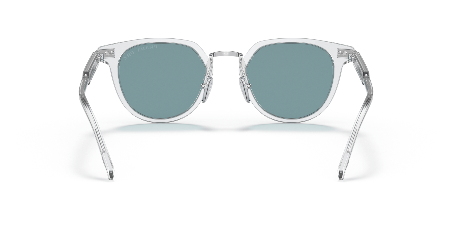 Prada PR 17YS L (49 - 22) with Green lenses and Transparent frame