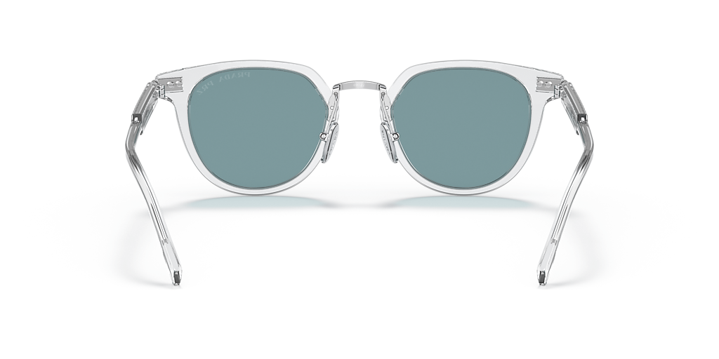 Prada PR 17YS L (49 - 22) with Green lenses and Transparent frame